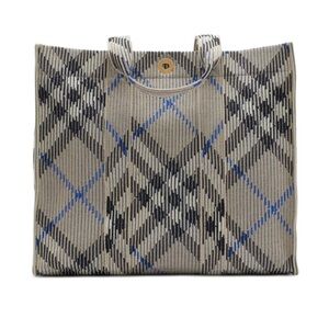Burberry medium check knitted tote bag